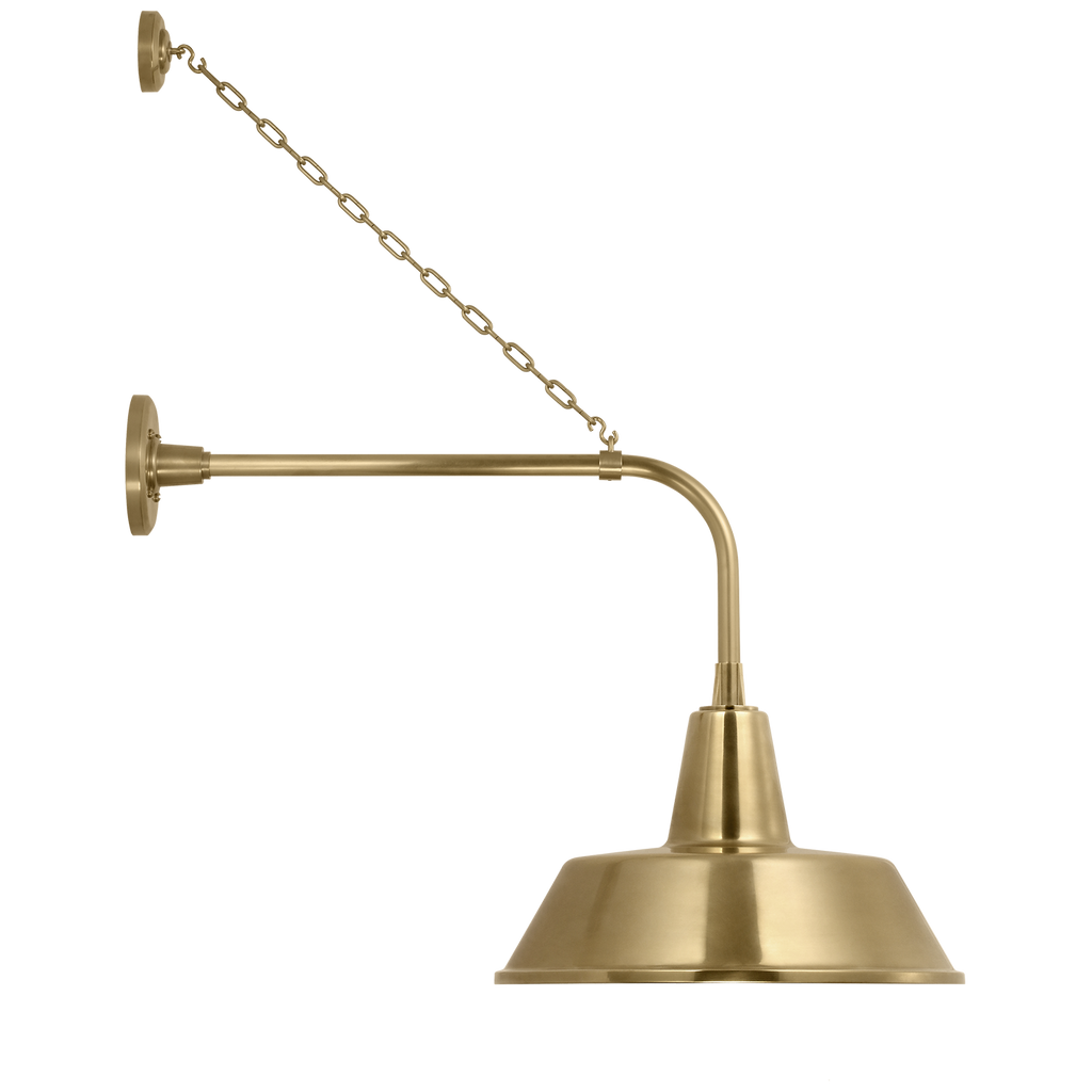 Academy 20" Anchored Rex Barn Light | Hand-Rubbed Antique Brass | 16 | 16" Hand-Rubbed Antique Brass Bowers Shade