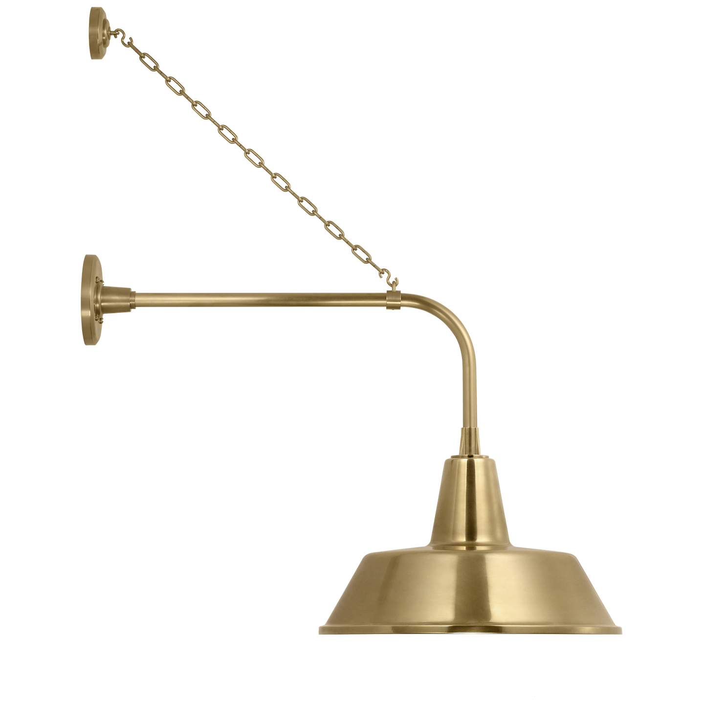 Academy 20" Anchored Rex Barn Light | Hand-Rubbed Antique Brass | 16 | 16" Hand-Rubbed Antique Brass Bowers Shade