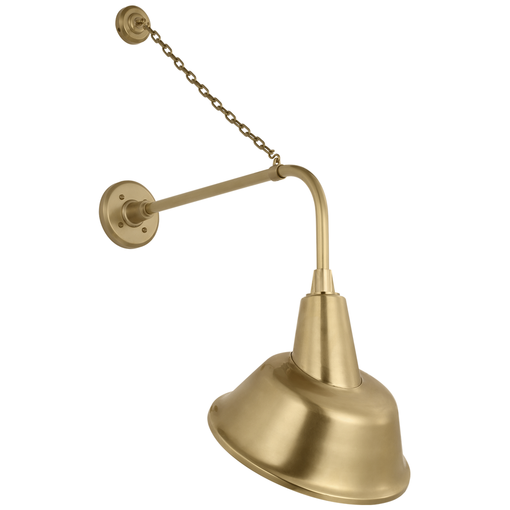 Academy 20" Anchored Rex Barn Light | Hand-Rubbed Antique Brass | 12.5 | 12.5" Hand-Rubbed Antique Brass Tilted Bowers Shade