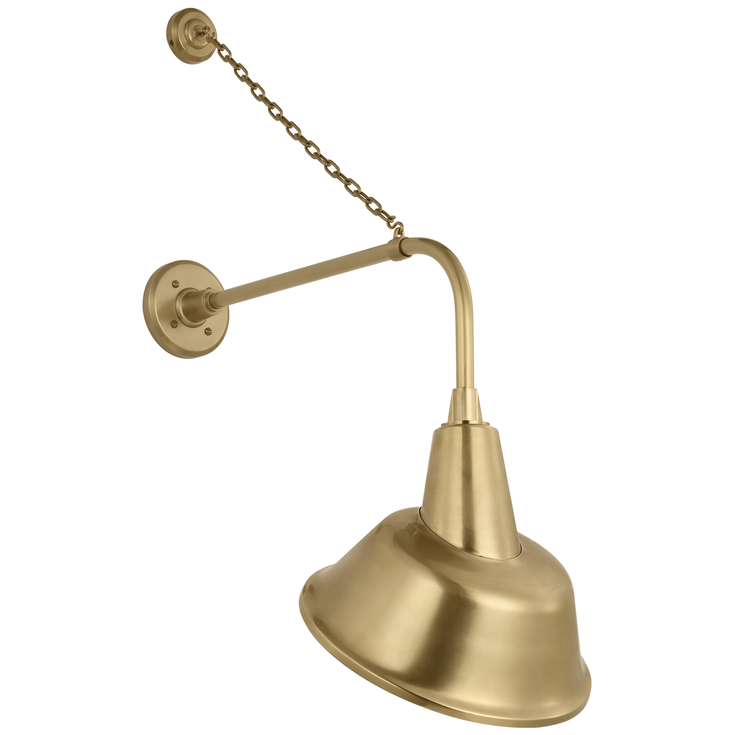 Academy 20" Anchored Rex Barn Light | Hand-Rubbed Antique Brass | 12.5 | 12.5" Hand-Rubbed Antique Brass Tilted Bowers Shade
