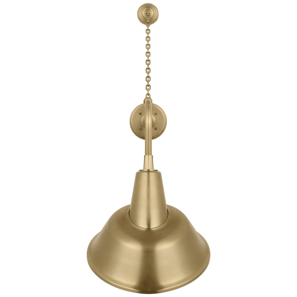 Academy 20" Anchored Rex Barn Light | Hand-Rubbed Antique Brass | 12.5 | 12.5" Hand-Rubbed Antique Brass Tilted Bowers Shade