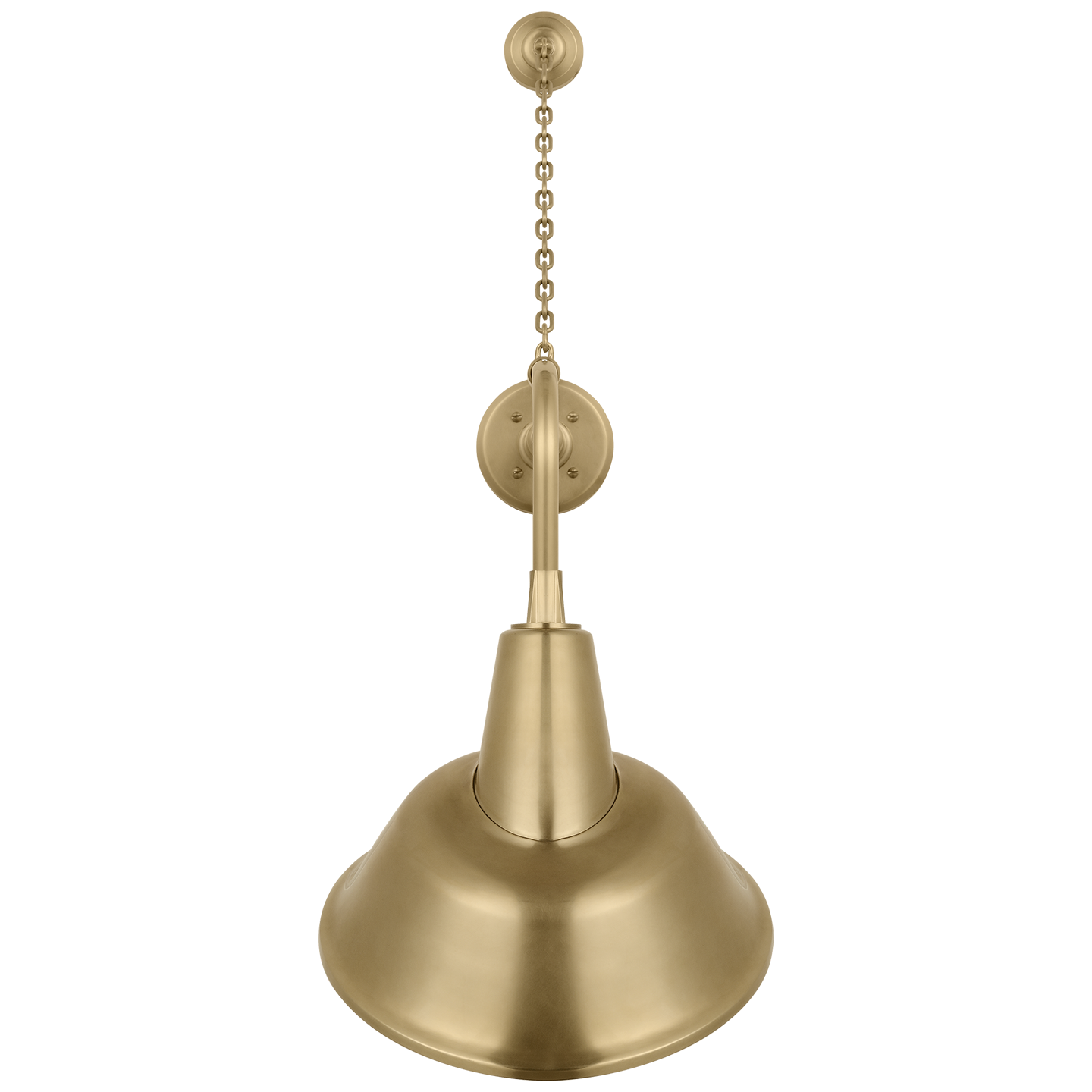 Academy 20" Anchored Rex Barn Light | Hand-Rubbed Antique Brass | 12.5 | 12.5" Hand-Rubbed Antique Brass Tilted Bowers Shade