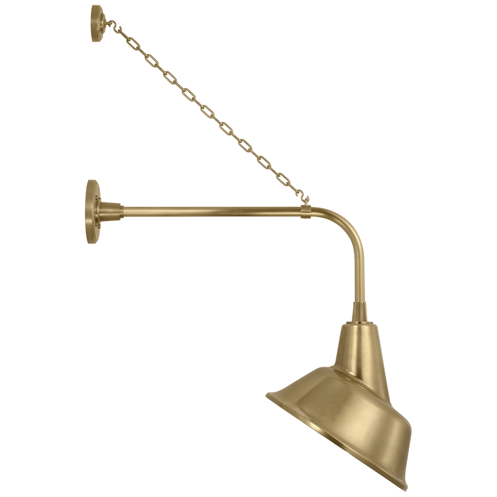 Academy 20" Anchored Rex Barn Light | Hand-Rubbed Antique Brass | 12.5 | 12.5" Hand-Rubbed Antique Brass Tilted Bowers Shade