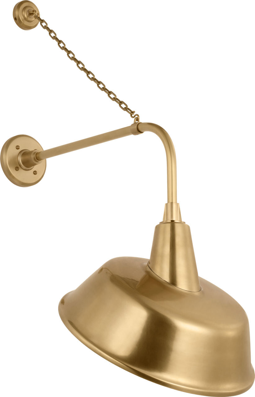 Academy 20" Anchored Rex Barn Light | Hand-Rubbed Antique Brass | 16 | 16" Hand-Rubbed Antique Brass Tilted Bowers Shade