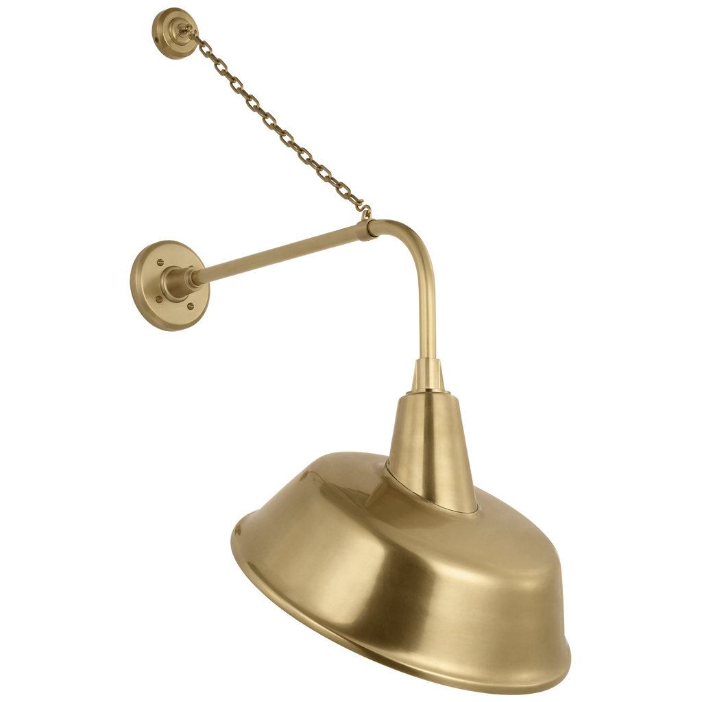 Academy 20" Anchored Rex Barn Light | Hand-Rubbed Antique Brass | 16 | 16" Hand-Rubbed Antique Brass Tilted Bowers Shade
