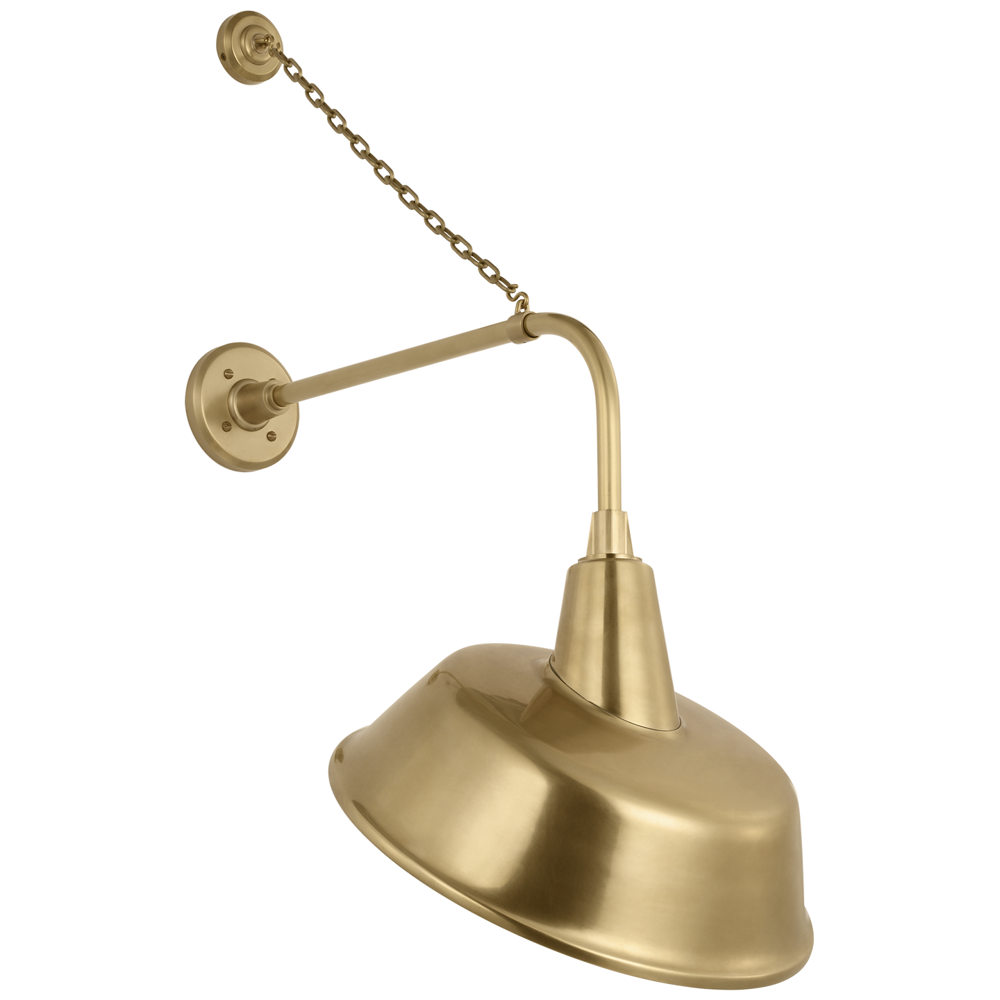 Academy 20" Anchored Rex Barn Light | Hand-Rubbed Antique Brass | 16 | 16" Hand-Rubbed Antique Brass Tilted Bowers Shade