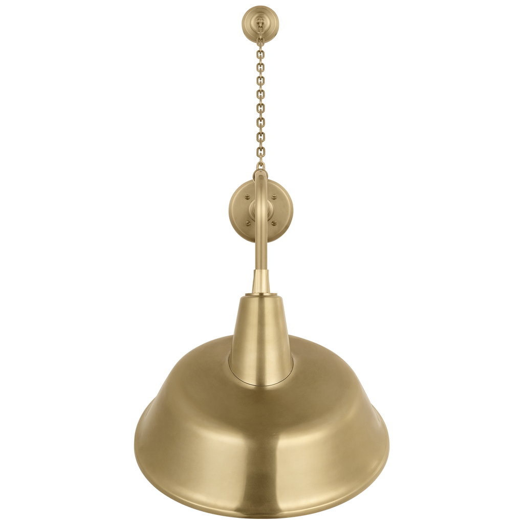 Academy 20" Anchored Rex Barn Light | Hand-Rubbed Antique Brass | 16 | 16" Hand-Rubbed Antique Brass Tilted Bowers Shade