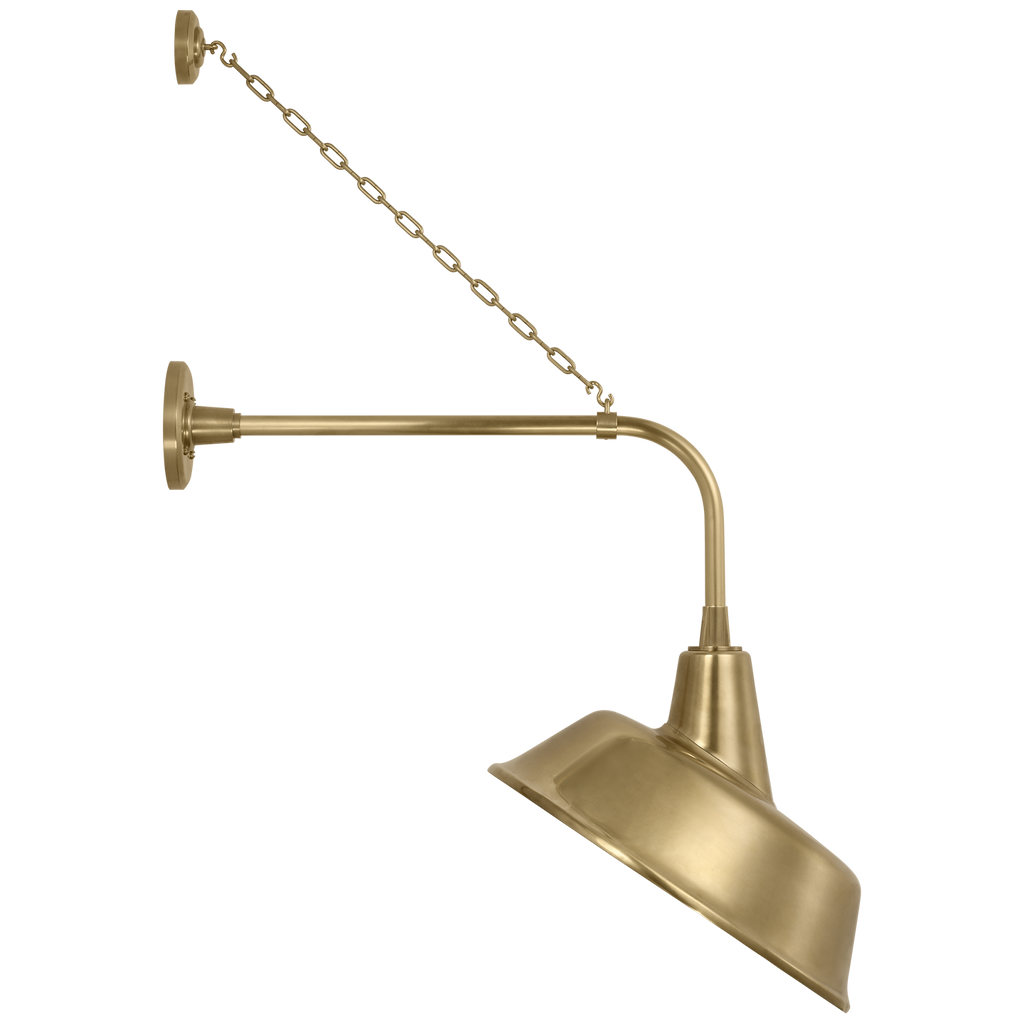 Academy 20" Anchored Rex Barn Light | Hand-Rubbed Antique Brass | 16 | 16" Hand-Rubbed Antique Brass Tilted Bowers Shade