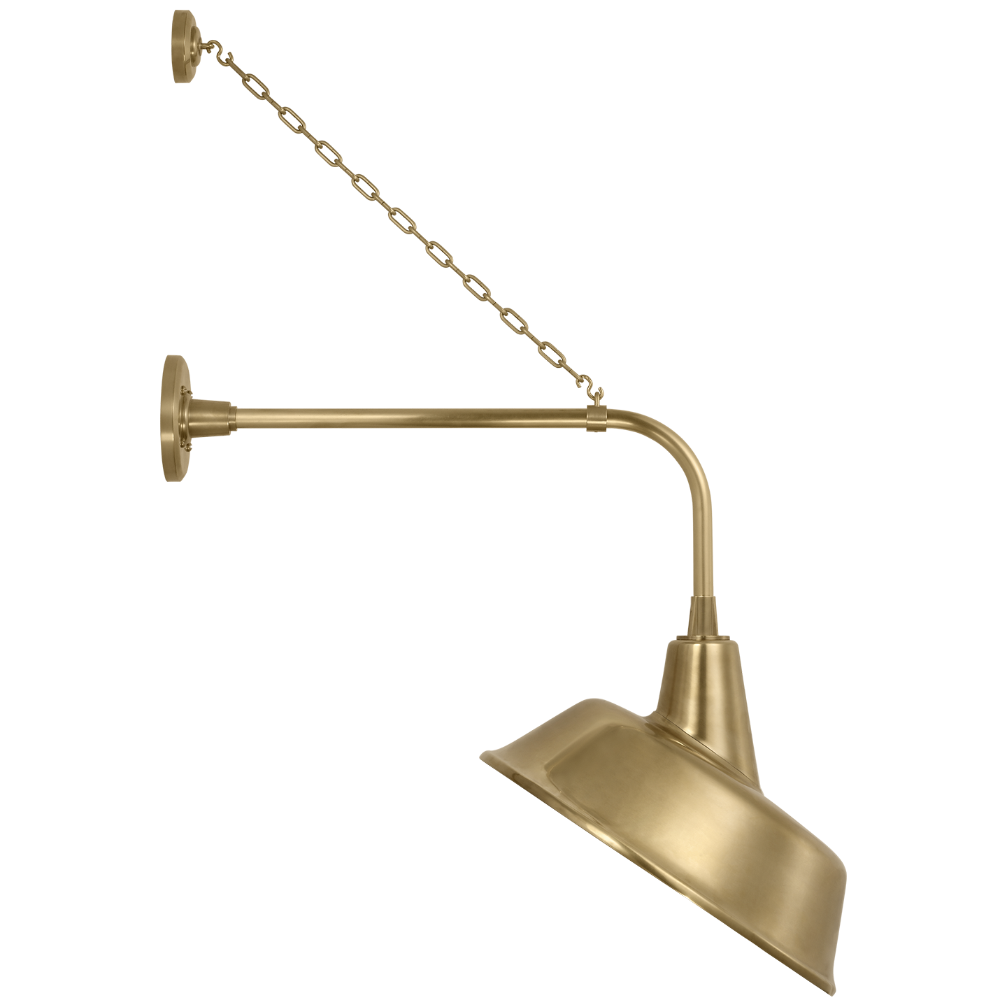 Academy 20" Anchored Rex Barn Light | Hand-Rubbed Antique Brass | 16 | 16" Hand-Rubbed Antique Brass Tilted Bowers Shade
