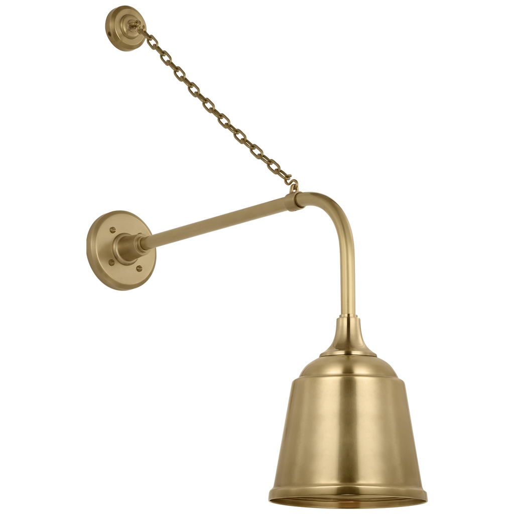 Academy 20" Anchored Rex Barn Light | Hand-Rubbed Antique Brass | 8 | 8" Hand-Rubbed Antique Brass Rockhouse Shade