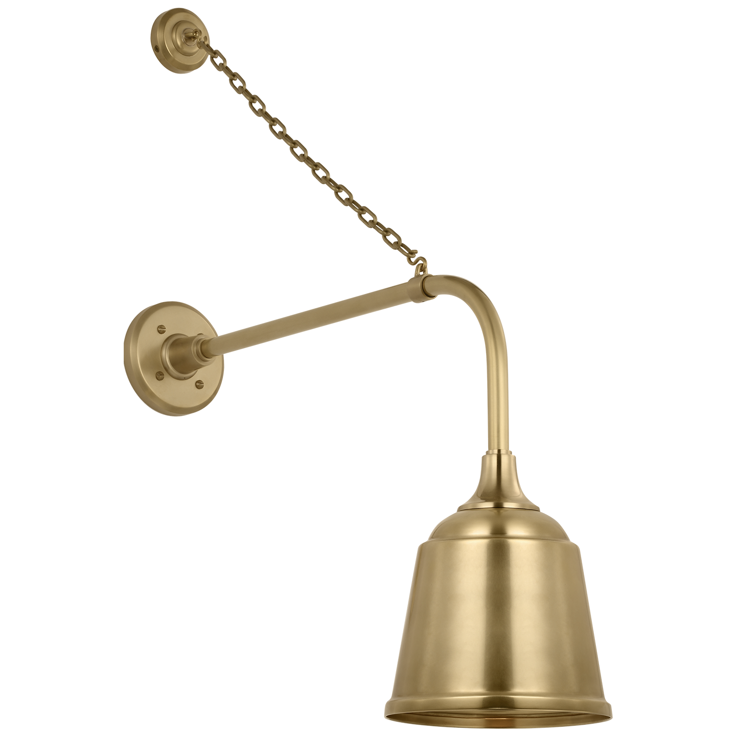 Academy 20" Anchored Rex Barn Light | Hand-Rubbed Antique Brass | 8 | 8" Hand-Rubbed Antique Brass Rockhouse Shade