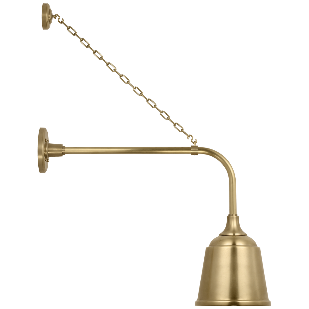 Academy 20" Anchored Rex Barn Light | Hand-Rubbed Antique Brass | 8 | 8" Hand-Rubbed Antique Brass Rockhouse Shade