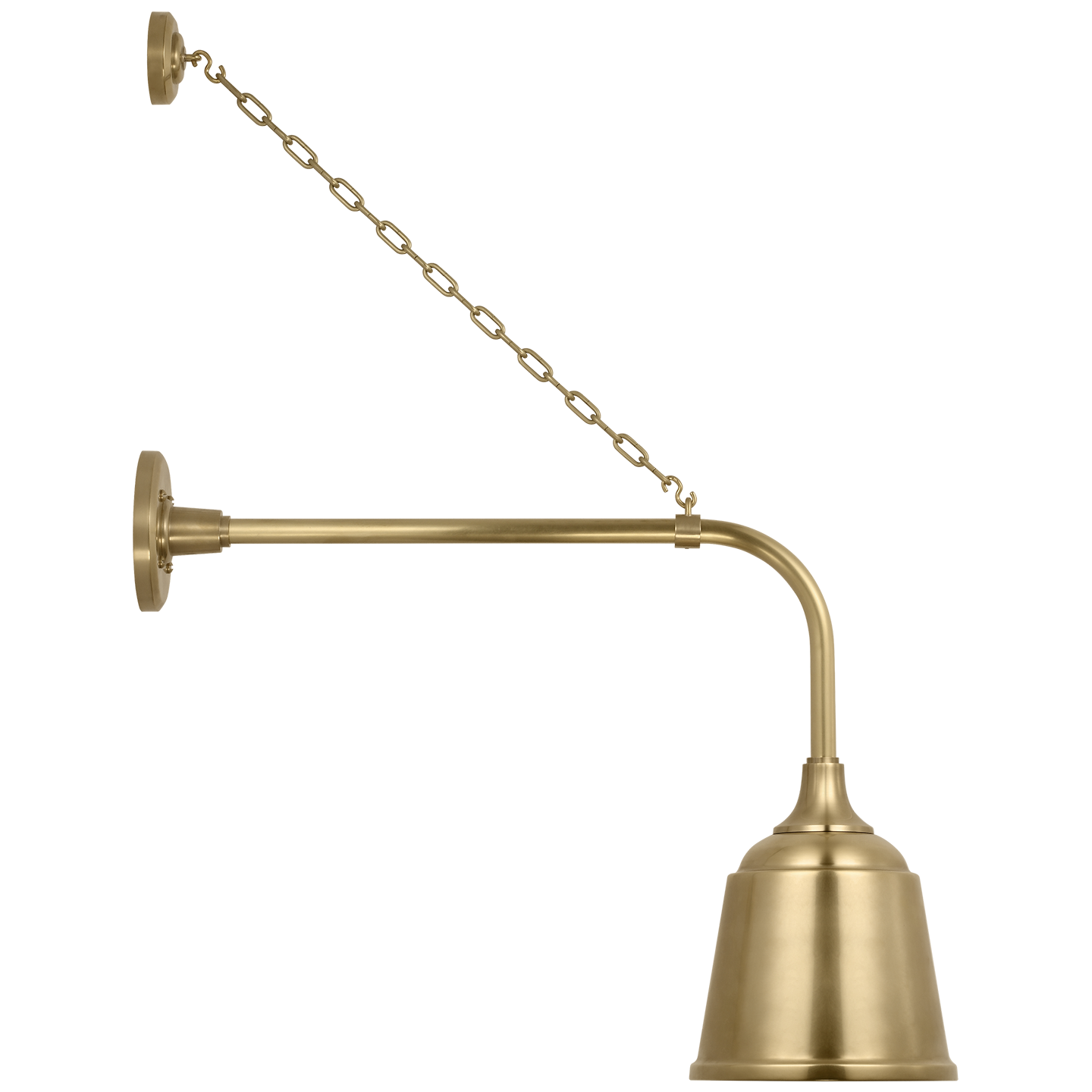 Academy 20" Anchored Rex Barn Light | Hand-Rubbed Antique Brass | 8 | 8" Hand-Rubbed Antique Brass Rockhouse Shade