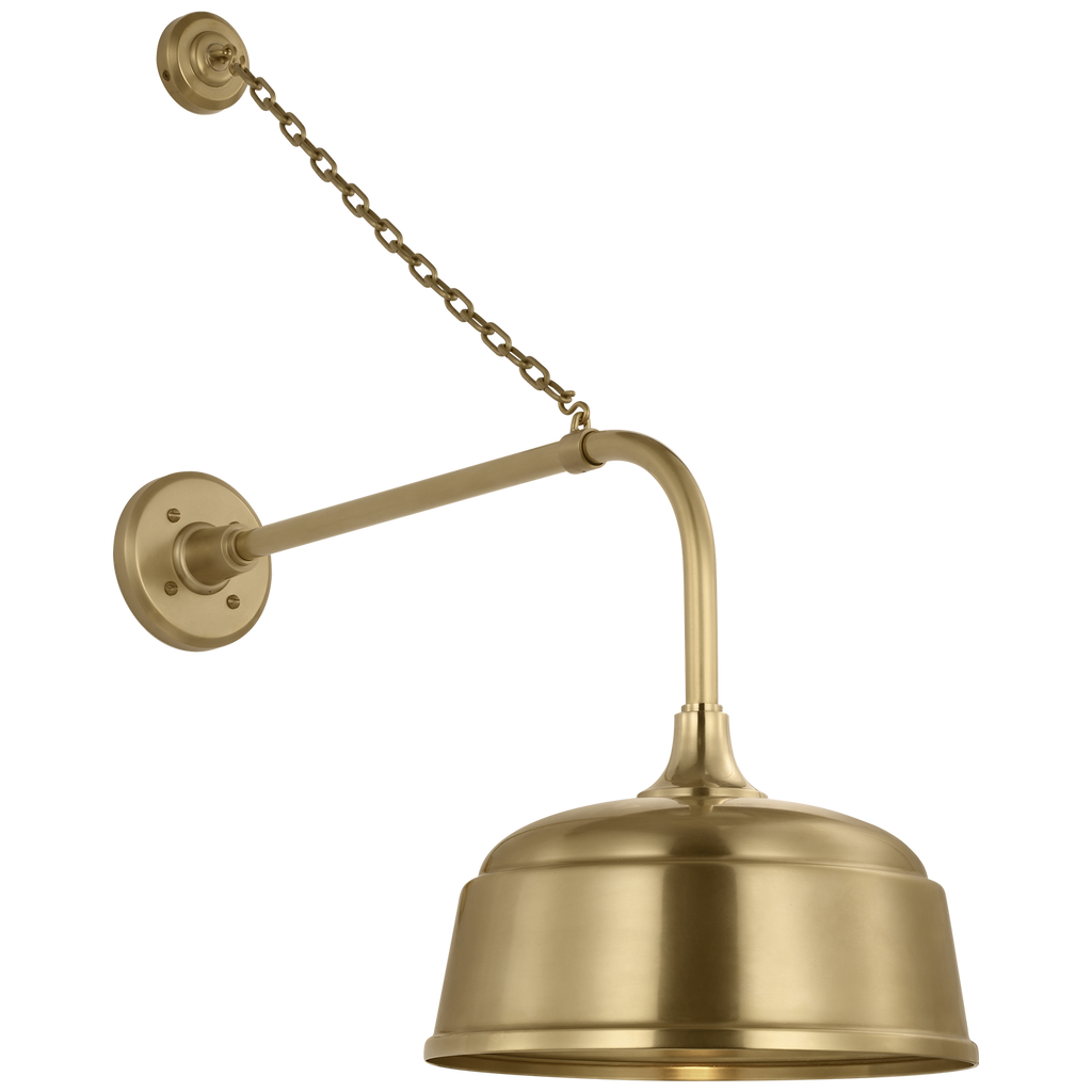 Academy 20" Anchored Rex Barn Light | Hand-Rubbed Antique Brass | 12.5 | 12.5" Hand-Rubbed Antique Brass Rockhouse Shade