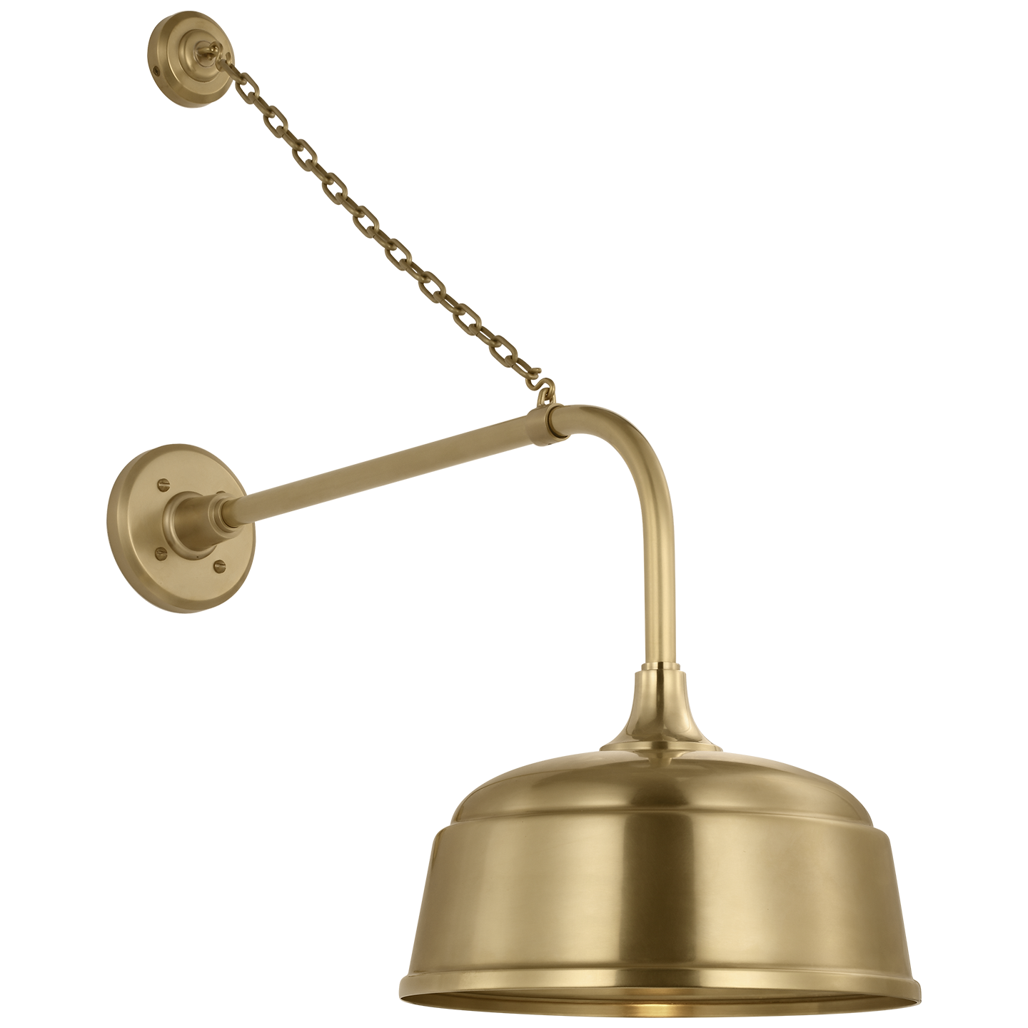 Academy 20" Anchored Rex Barn Light | Hand-Rubbed Antique Brass | 12.5 | 12.5" Hand-Rubbed Antique Brass Rockhouse Shade