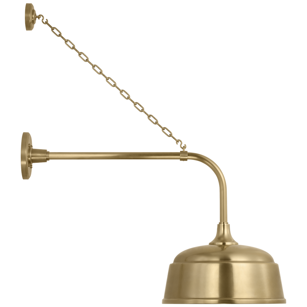 Academy 20" Anchored Rex Barn Light | Hand-Rubbed Antique Brass | 12.5 | 12.5" Hand-Rubbed Antique Brass Rockhouse Shade