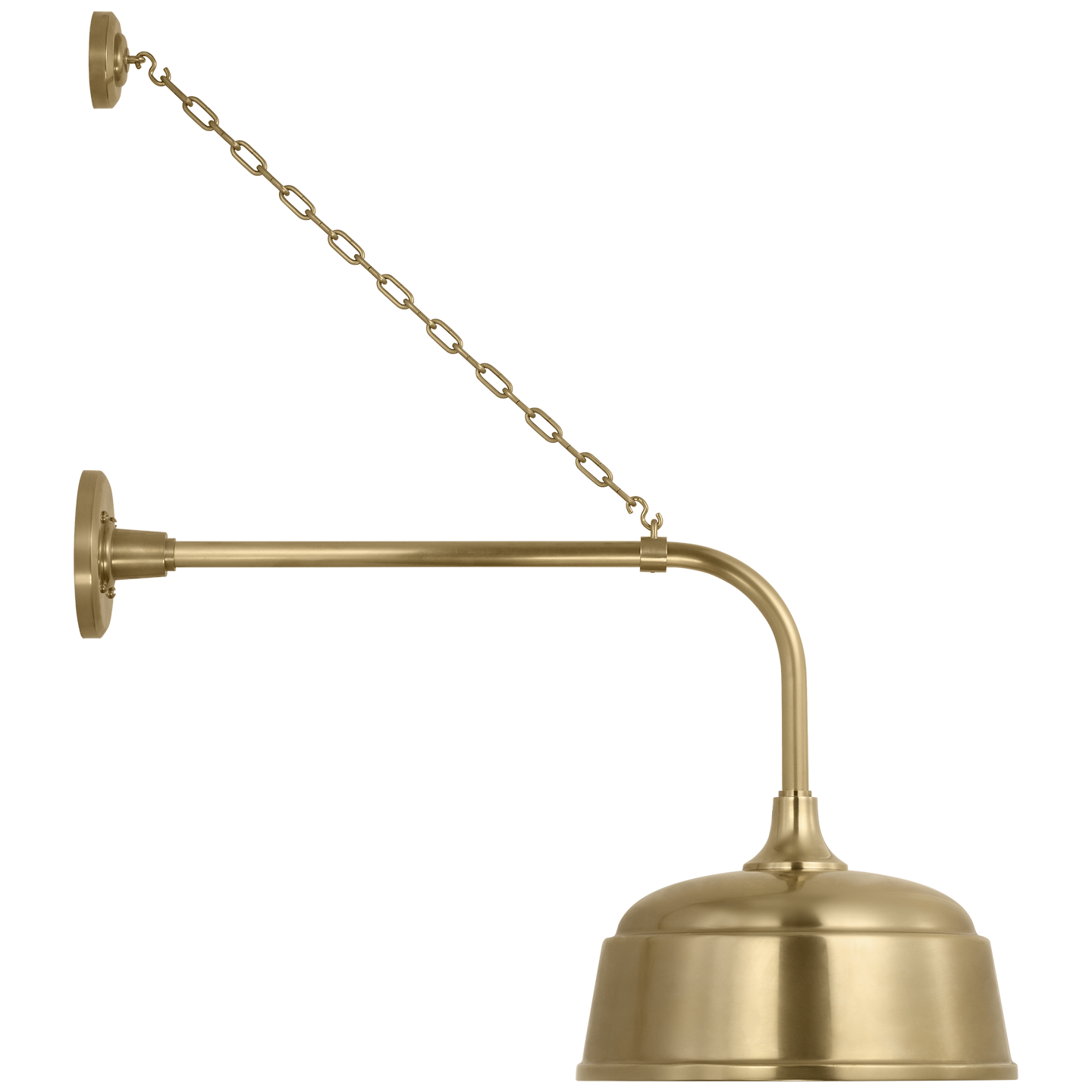 Academy 20" Anchored Rex Barn Light | Hand-Rubbed Antique Brass | 12.5 | 12.5" Hand-Rubbed Antique Brass Rockhouse Shade