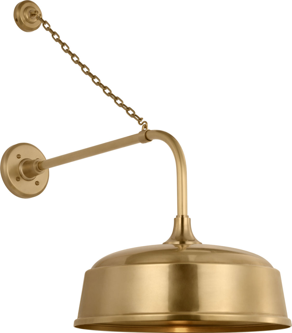 Academy 20" Anchored Rex Barn Light | Hand-Rubbed Antique Brass | 16 | 16" Hand-Rubbed Antique Brass Rockhouse Shade