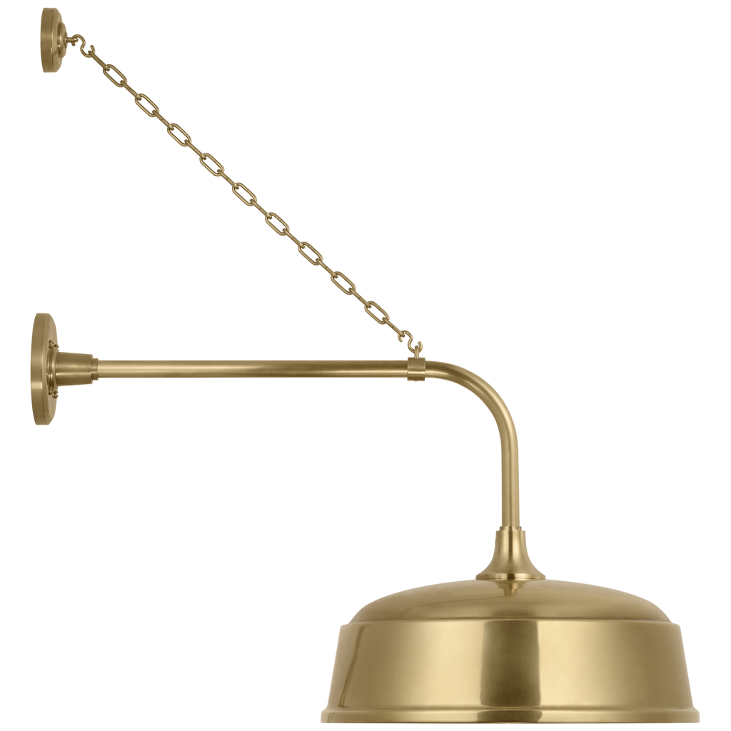 Academy 20" Anchored Rex Barn Light | Hand-Rubbed Antique Brass | 16 | 16" Hand-Rubbed Antique Brass Rockhouse Shade