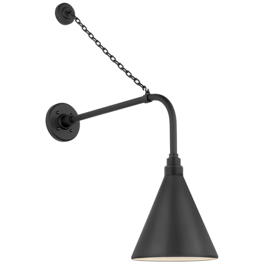 Academy 20" Anchored Rex Barn Light | Matte Black | 9 | 9" Matte Black Conical Savannah Shade