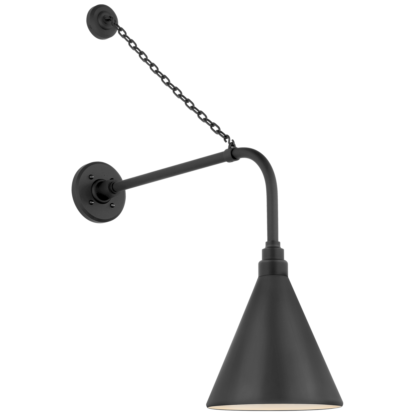 Academy 20" Anchored Rex Barn Light | Matte Black | 9 | 9" Matte Black Conical Savannah Shade