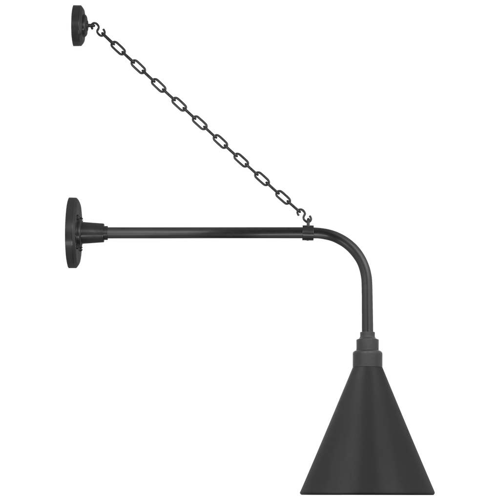 Academy 20" Anchored Rex Barn Light | Matte Black | 9 | 9" Matte Black Conical Savannah Shade