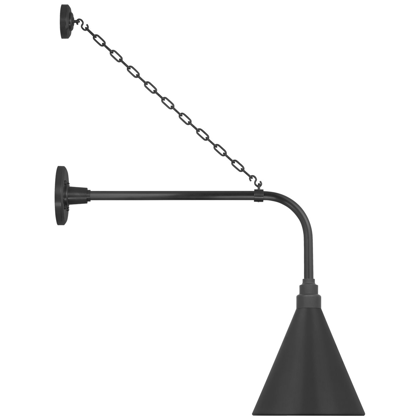 Academy 20" Anchored Rex Barn Light | Matte Black | 9 | 9" Matte Black Conical Savannah Shade