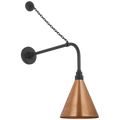 Academy 20" Anchored Rex Barn Light | Matte Black | 9 | 9" Soft Copper Conical Savannah Shade