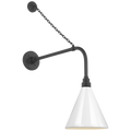 Academy 20" Anchored Rex Barn Light | Matte Black | 9 | 9" White Conical Savannah Shade
