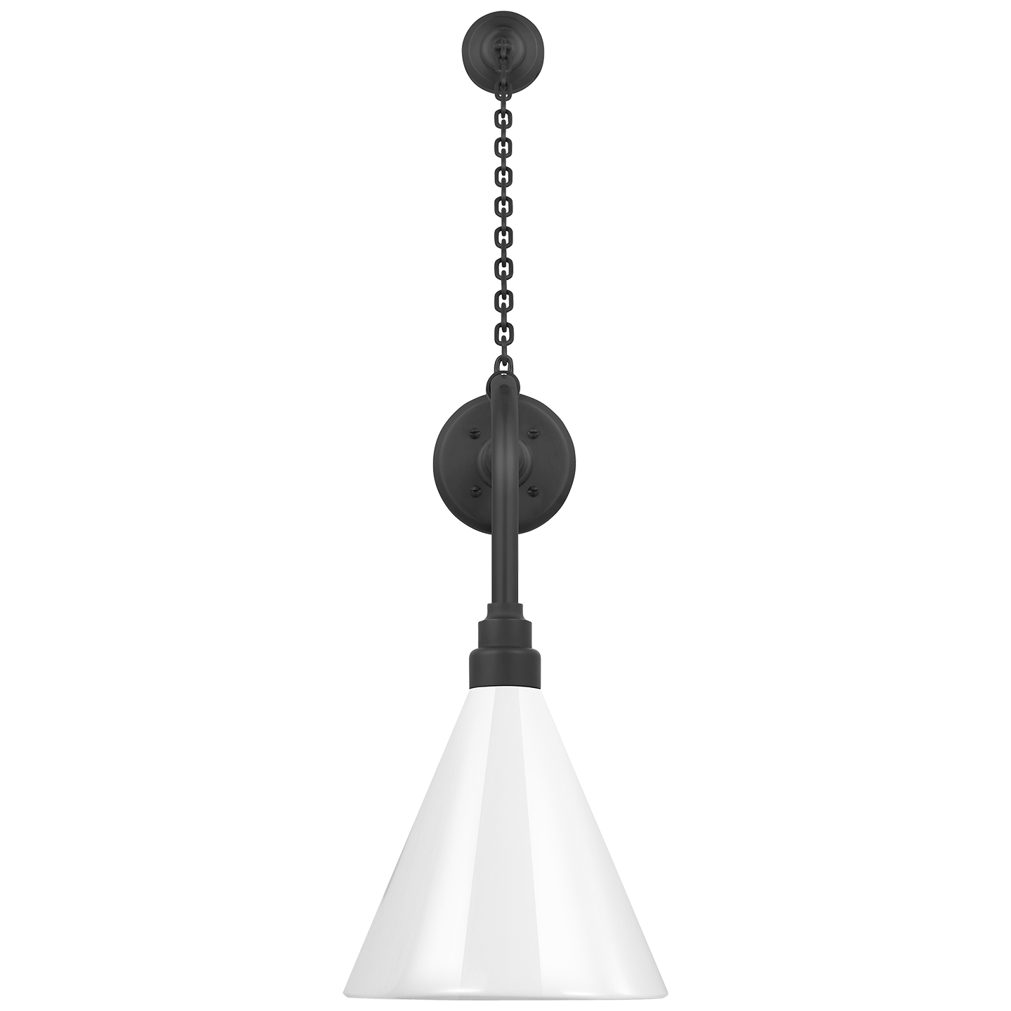Academy 20" Anchored Rex Barn Light | Matte Black | 9 | 9" White Conical Savannah Shade