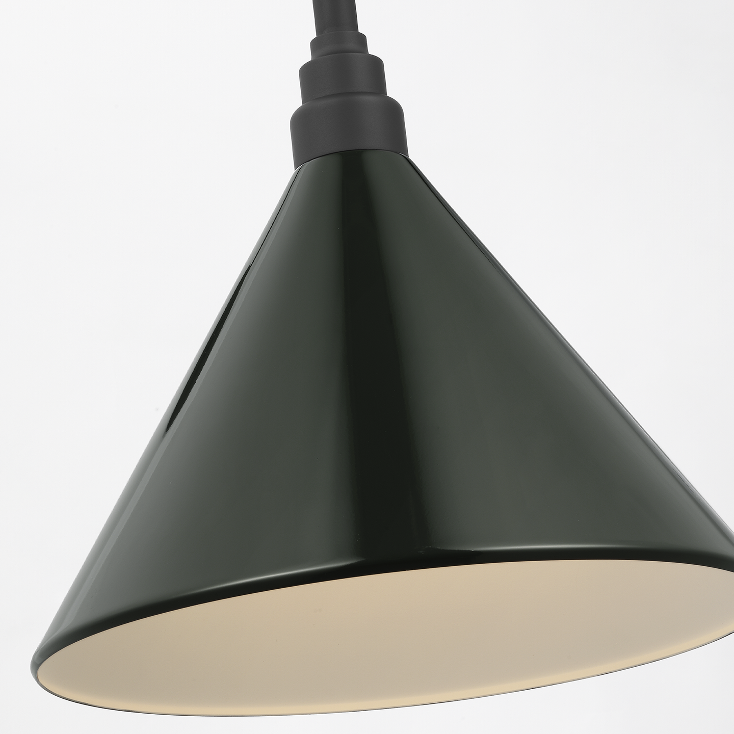 Academy 20" Anchored Rex Barn Light | Matte Black | 12.5 | 12.5" Green Conical Savannah Shade