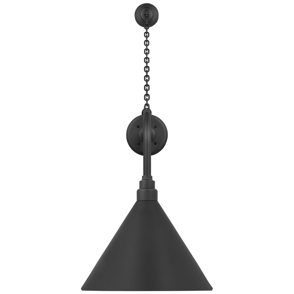 Academy 20" Anchored Rex Barn Light | Matte Black | 12.5 | 12.5" Matte Black Conical Savannah Shade