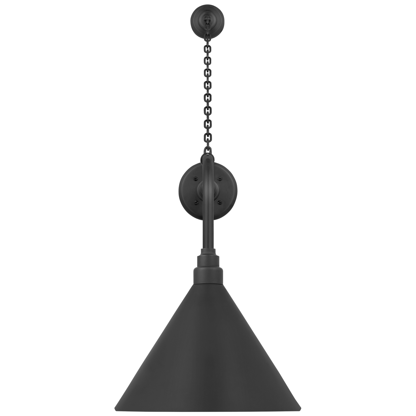 Academy 20" Anchored Rex Barn Light | Matte Black | 12.5 | 12.5" Matte Black Conical Savannah Shade
