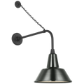 Academy 20" Anchored Rex Barn Light | Matte Black | 12.5 | 12.5" Green Bowers Shade