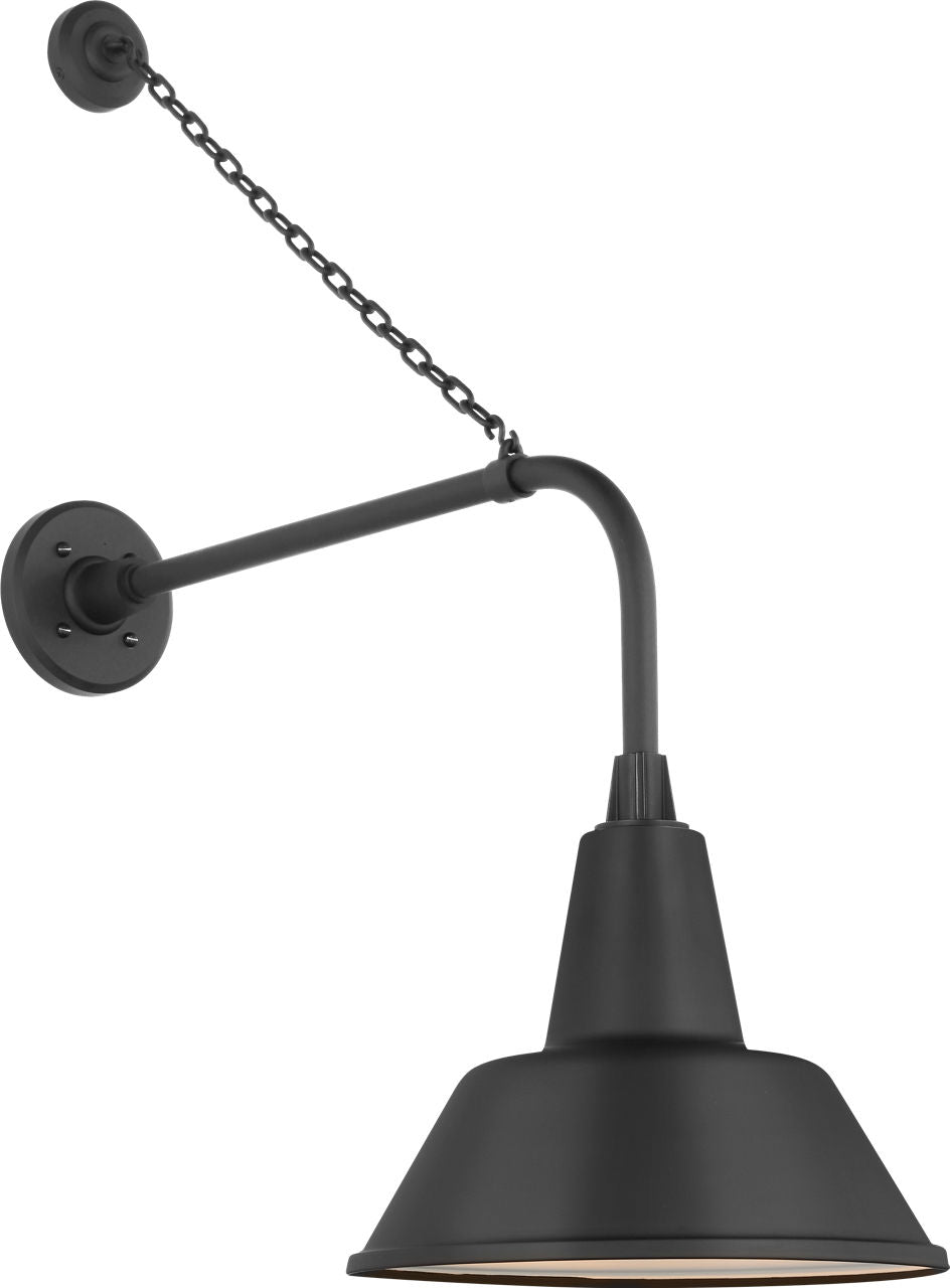 Academy 20" Anchored Rex Barn Light | Matte Black | 12.5 | 12.5" Matte Black Bowers Shade