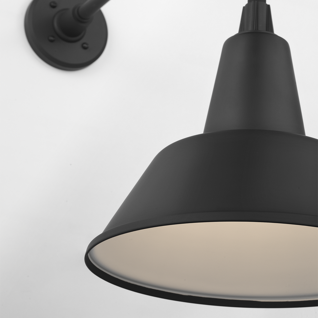 Academy 20" Anchored Rex Barn Light | Matte Black | 12.5 | 12.5" Matte Black Bowers Shade