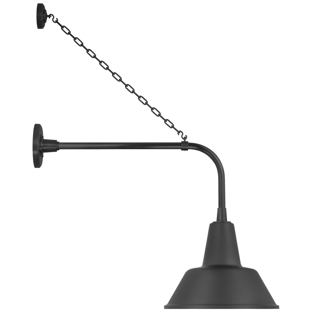 Academy 20" Anchored Rex Barn Light | Matte Black | 12.5 | 12.5" Matte Black Bowers Shade