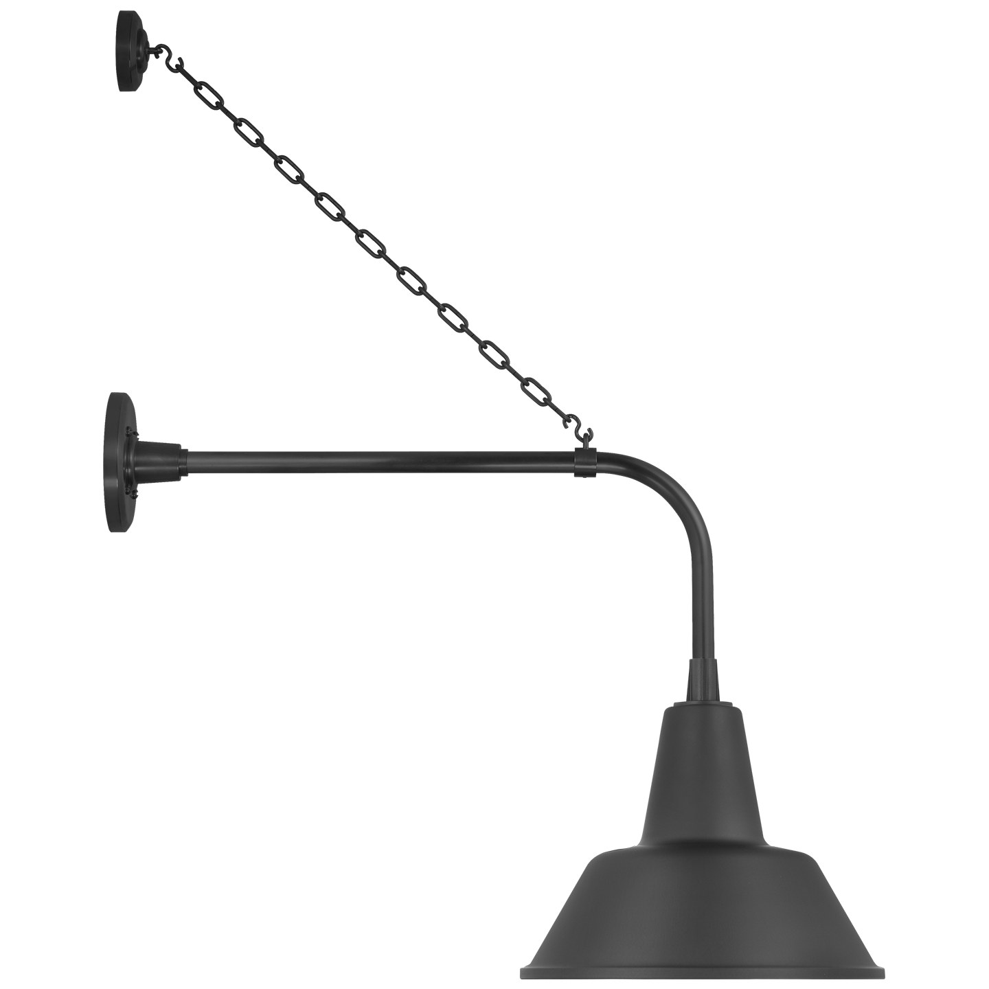 Academy 20" Anchored Rex Barn Light | Matte Black | 12.5 | 12.5" Matte Black Bowers Shade