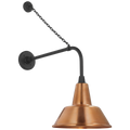 Academy 20" Anchored Rex Barn Light | Matte Black | 12.5 | 12.5" Soft Copper Bowers Shade