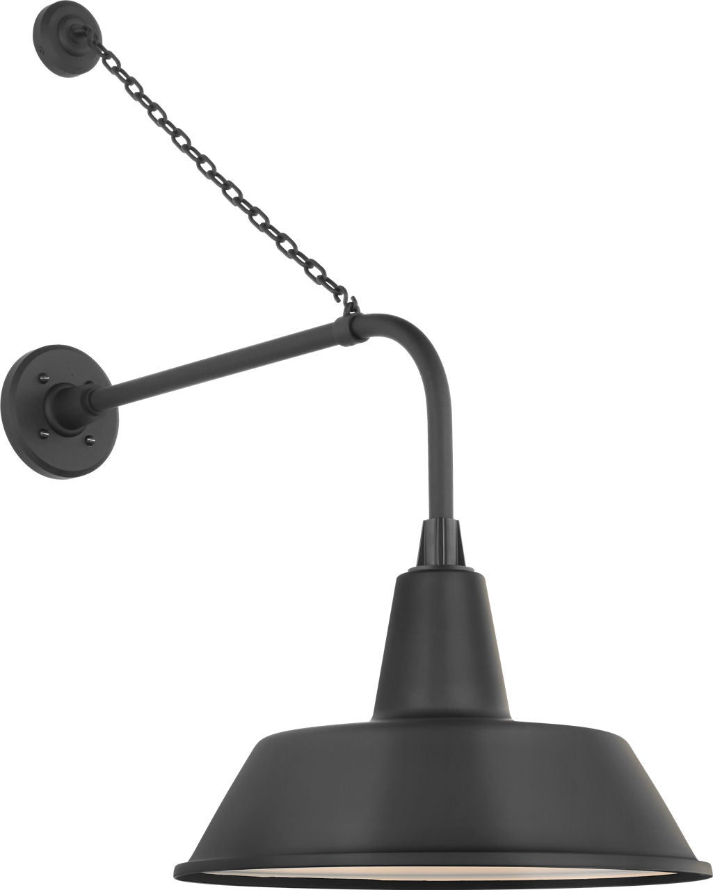 Academy 20" Anchored Rex Barn Light | Matte Black | 16 | 16" Matte Black Bowers Shade