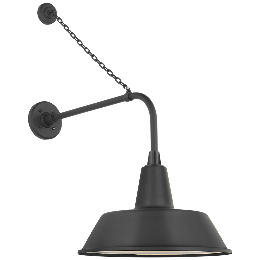 Academy 20" Anchored Rex Barn Light | Matte Black | 16 | 16" Matte Black Bowers Shade