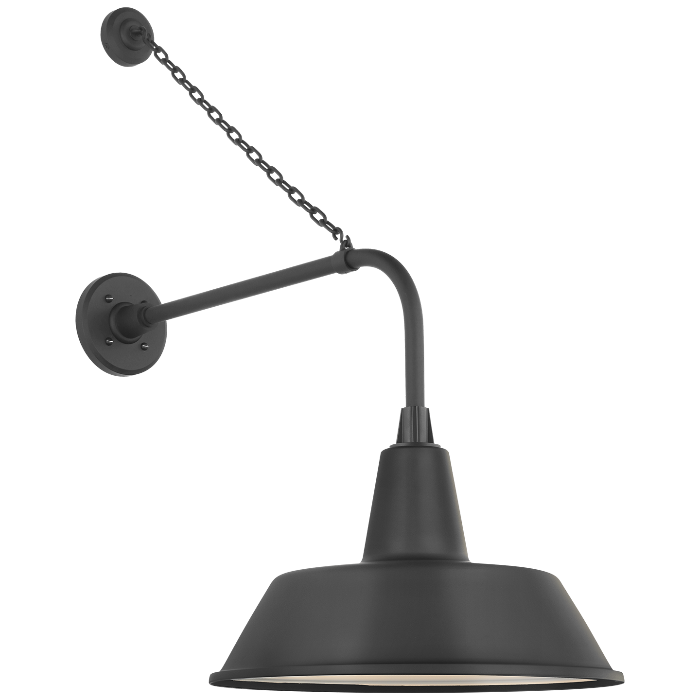 Academy 20" Anchored Rex Barn Light | Matte Black | 16 | 16" Matte Black Bowers Shade