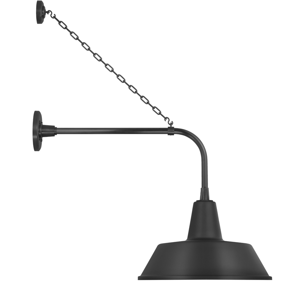 Academy 20" Anchored Rex Barn Light | Matte Black | 16 | 16" Matte Black Bowers Shade