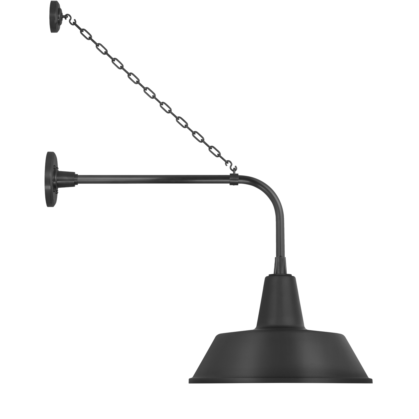 Academy 20" Anchored Rex Barn Light | Matte Black | 16 | 16" Matte Black Bowers Shade