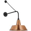 Academy 20" Anchored Rex Barn Light | Matte Black | 16 | 16" Soft Copper Bowers Shade