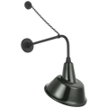 Academy 20" Anchored Rex Barn Light | Matte Black | 12.5 | 12.5" Green Tilted Bowers Shade