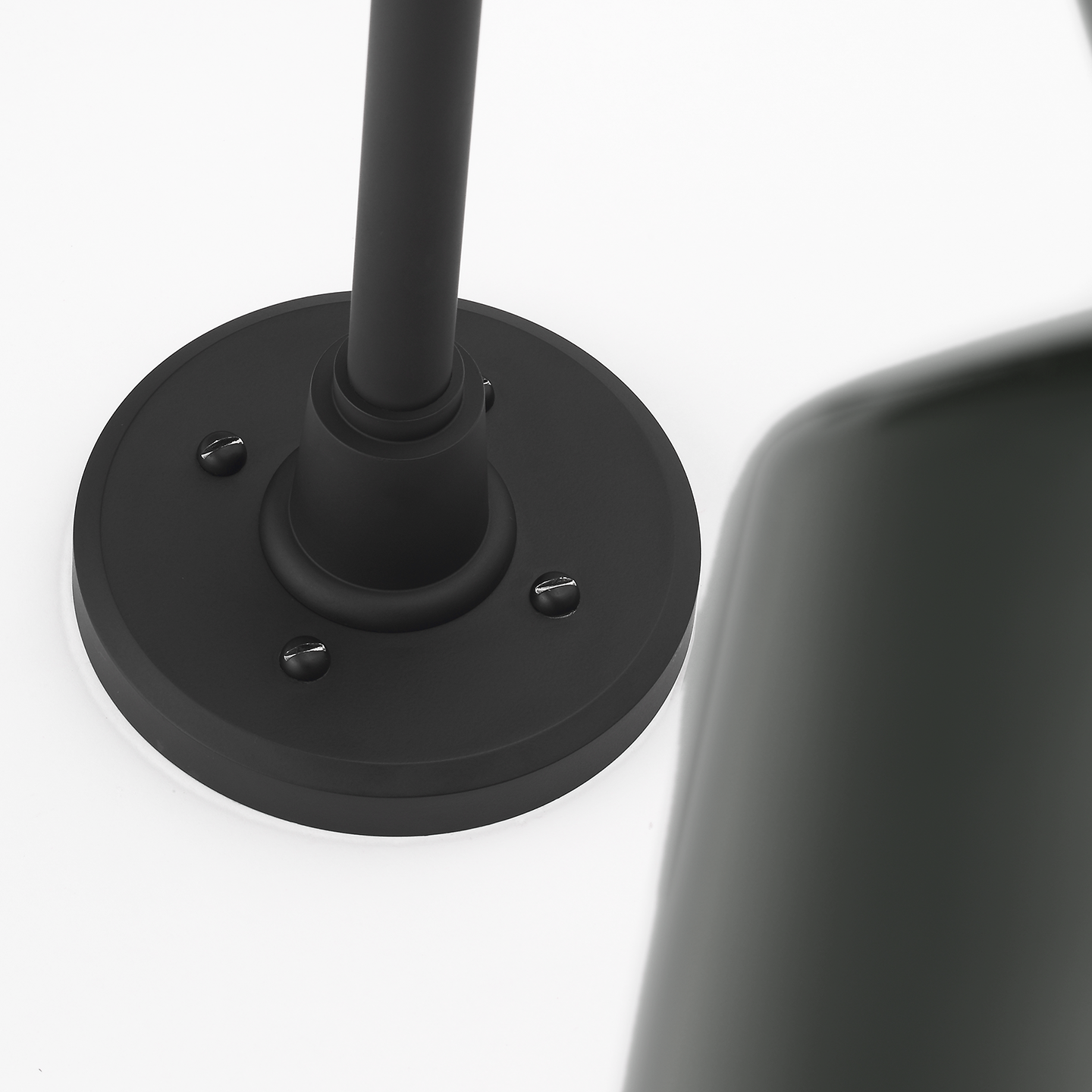 Academy 20" Anchored Rex Barn Light | Matte Black | 12.5 | 12.5" Green Tilted Bowers Shade