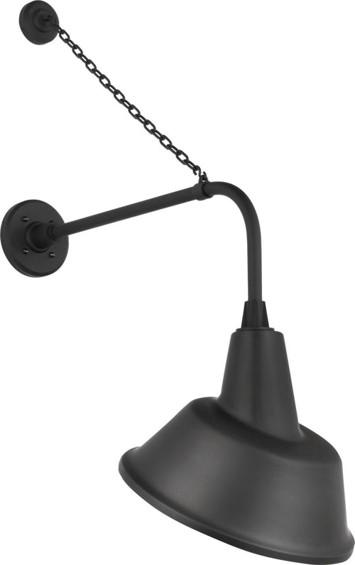 Academy 20" Anchored Rex Barn Light | Matte Black | 12.5 | 12.5" Matte Black Tilted Bowers Shade