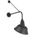 Academy 20" Anchored Rex Barn Light | Matte Black | 12.5 | 12.5" Matte Black Tilted Bowers Shade