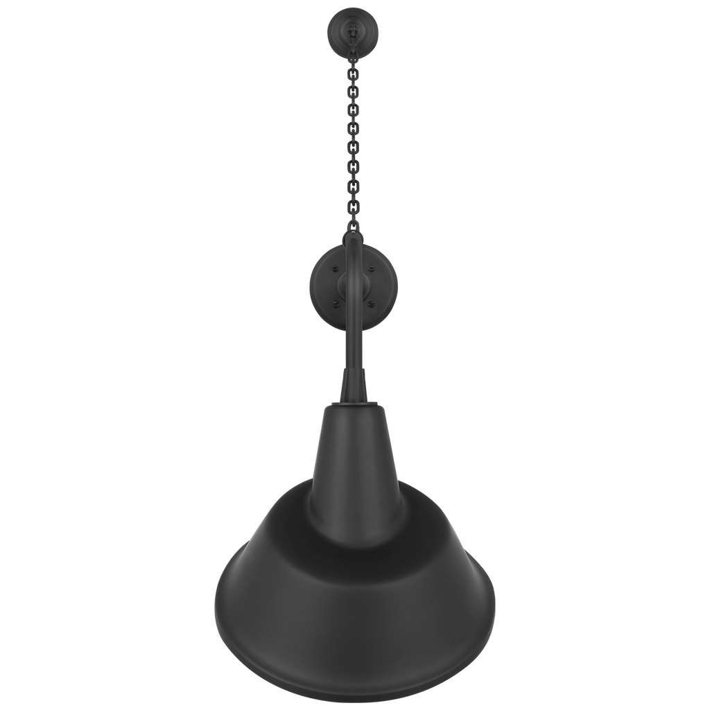Academy 20" Anchored Rex Barn Light | Matte Black | 12.5 | 12.5" Matte Black Tilted Bowers Shade